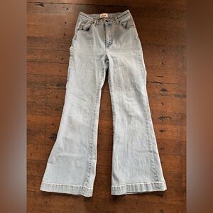 ROLLA'S Light Blue High-Rise Flare Jeans East Coast Flare Organic Cotton